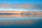 Canada-Ontario-Rossport Fog on Lake Superior at sunrise Art Print